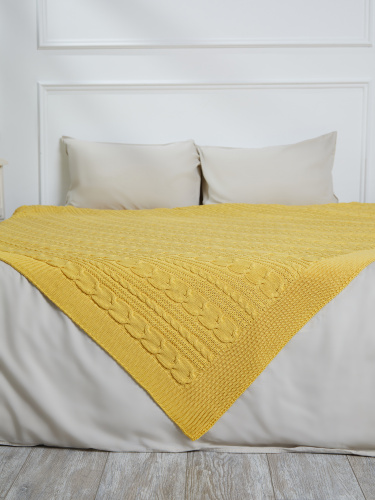 Плед 200х220 на кровать диван покрывало вязаный Хлопок 100 % фото 5