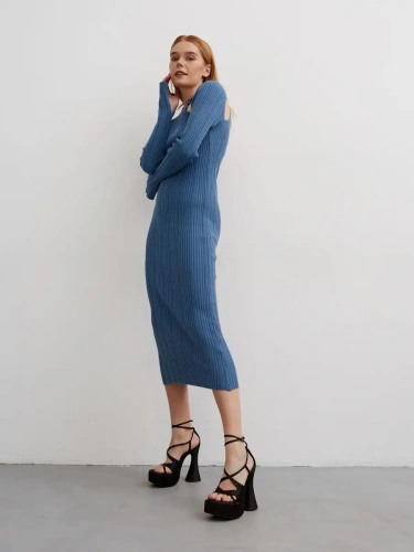 Платье вечернее праздничное офисное повседневное вязаное фото 6