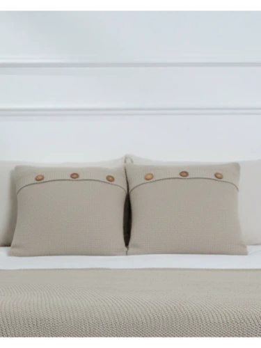 Наволочка декоративная вязаная для подушки 45 x 45 см хлопок