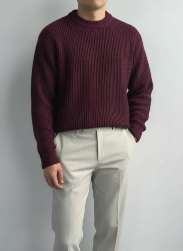 Свитер оверсайз теплый вязаный джемпер фото 3