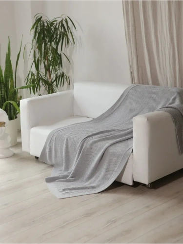 Плед 180х220 на кровать диван покрывало вязаный Хлопок 100 % фото 7