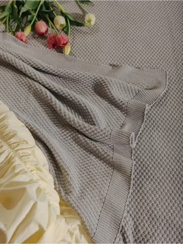 Плед 200х220 на кровать диван покрывало вязаный Хлопок 100 % фото 5