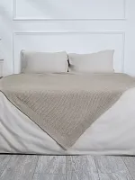 Плед 200х220 на кровать диван покрывало вязаный Хлопок 100 %