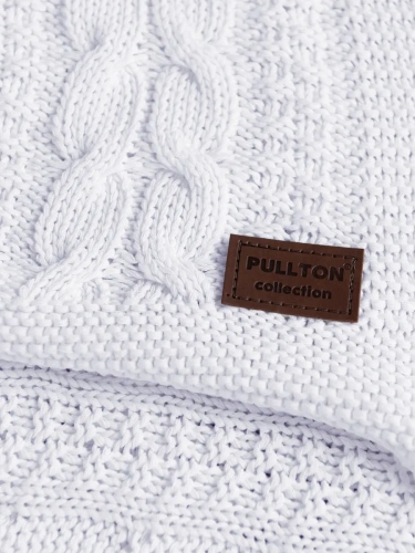 Плед 180x220 на кровать диван покрывало вязаный хлопок 100%