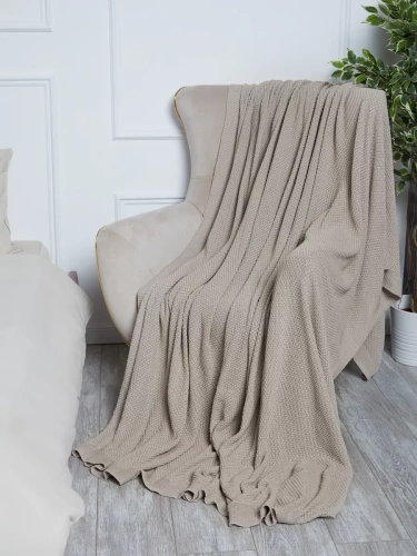 Плед 150х200 покрывало на диван кровать вязаный детский фото 4