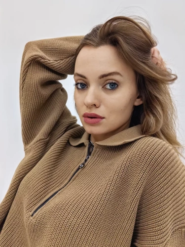 Свитер оверсайз теплый вязаный на молнии с воротником фото 2