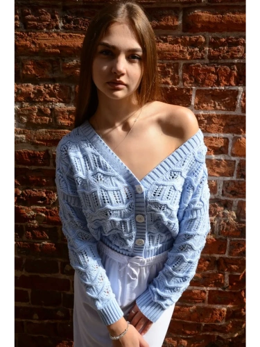 Кардиган женский кроше укороченный оверсайз фото 3