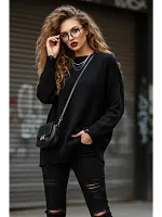 Свитер женский оверсайз рваный укороченный кофта