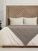 Плед 200х220 на кровать диван покрывало вязаный Хлопок 100 %