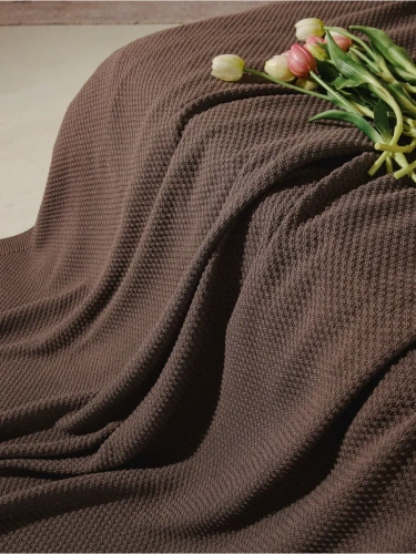 Плед 220х240 на кровать диван покрывало вязаный Хлопок 100 % фото 2