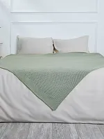 Плед 220х240 на кровать диван покрывало вязаный Хлопок 100 %