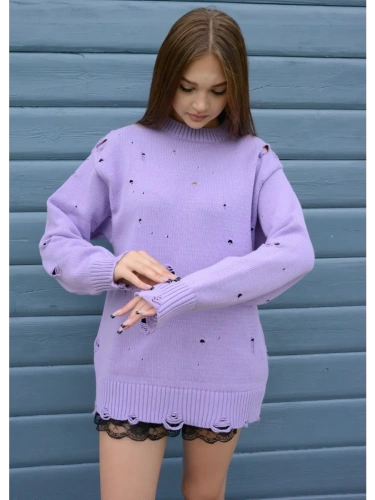 Свитер оверсайз рваный женский и мужской теплая унисекс фото 7