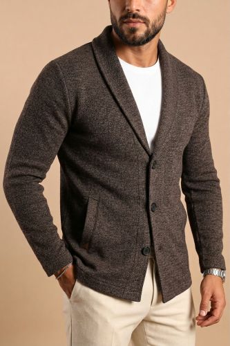 Кардиган на пуговицах длинный повседневный накидка удлиненный фото 4