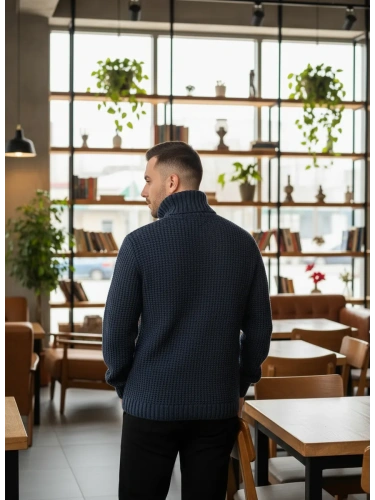 Свитер с горлом теплый шерстяной фото 3