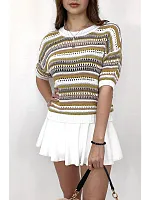 Кофта нарядная оверсайз укороченный ажурная кружевная сетка