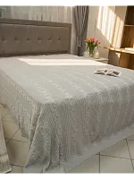 Плед 200х220 на кровать диван покрывало вязаный Хлопок 100 %