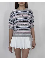 Кофта нарядная оверсайз укороченный ажурная кружевная сетка