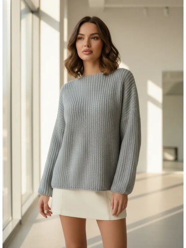 Вязаный свитер оверсайз удлиненный фото 5