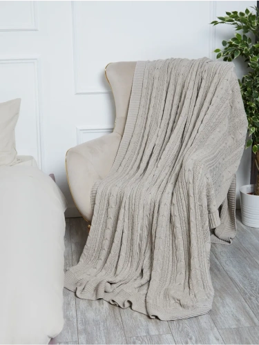 Плед 160х220 на кровать диван покрывало вязаный Хлопок 100 % фото 5