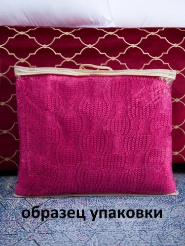 Плед 220х240 на кровать диван покрывало вязаный Хлопок 100 % фото 8