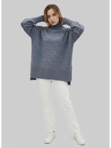 Свитер оверсайз с горлом теплый шерстяной Джемпер фото 3