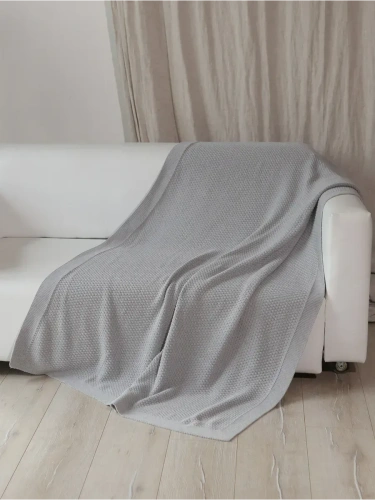 Плед 180х220 на кровать диван покрывало вязаный Хлопок 100 % фото 2