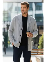 Кардиган на пуговицах длинный повседневный накидка удлиненный