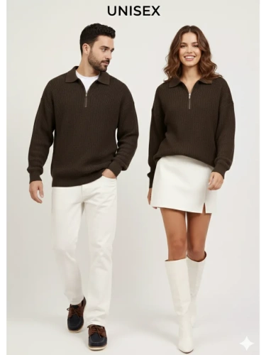 Свитер оверсайз теплый вязаный на молнии с воротником фото 2