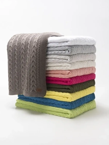 Плед 220x240 на кровать диван покрывало вязаный хлопок 100% фото 8