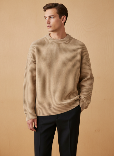 Свитер оверсайз теплый вязаный джемпер фото 4