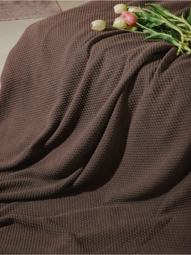 Плед 220х240 на кровать диван покрывало вязаный Хлопок 100 % фото 7