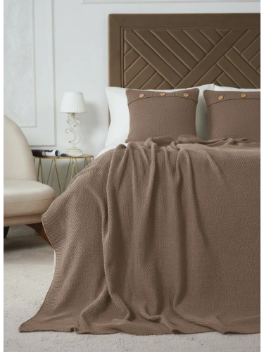 Плед 200х220 на кровать диван покрывало вязаный Хлопок 100 % фото 9