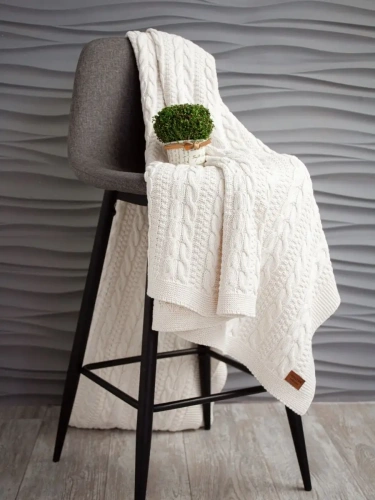 Плед 200х220 на кровать диван покрывало вязаный хлопок 100% фото 3