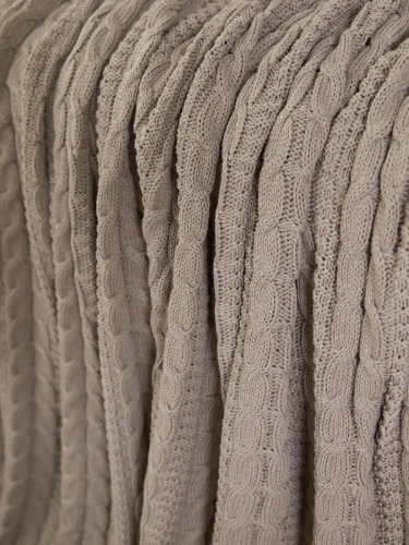 Плед 200x220 на кровать диван покрывало вязаный хлопок 100% фото 3