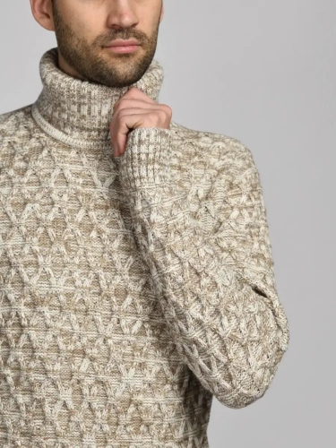 Свитер мужской с горлом теплый шерстяной