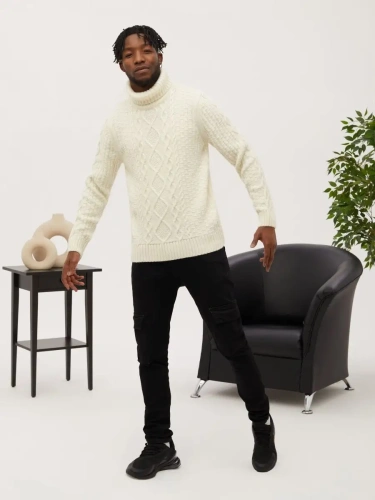 Свитер мужской с горлом теплый шерстяной фото 2