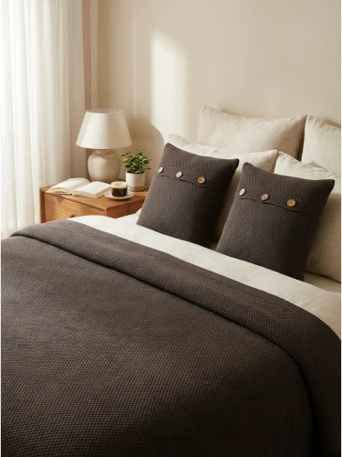 Наволочка декоративная вязаная для подушки 45 x 45 см хлопок