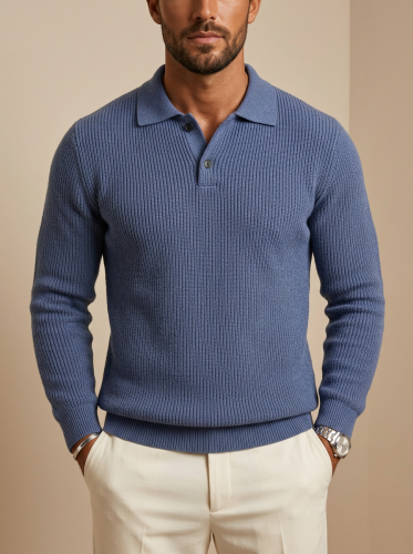 Свитер оверсайз теплый вязаный на пуговицах с воротником фото 4