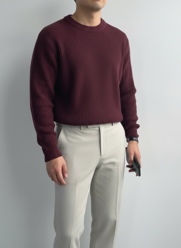 Свитер оверсайз теплый вязаный джемпер фото 2