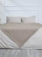 Плед 220х240 на кровать диван покрывало вязаный Хлопок 100 %