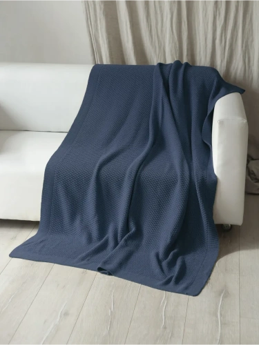 Плед 200х220 на кровать диван покрывало вязаный Хлопок 100 % фото 2