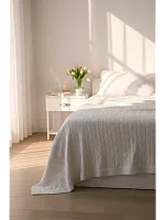 Плед 150х200 покрывало на диван кровать вязаный детский