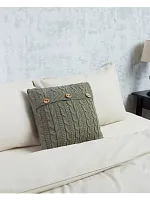 Наволочка декоративная вязаная для подушки 45 x 45 см хлопок