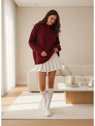 Худи оверсайз с капюшоном шерстяной Кофта длинный Свитер фото 6