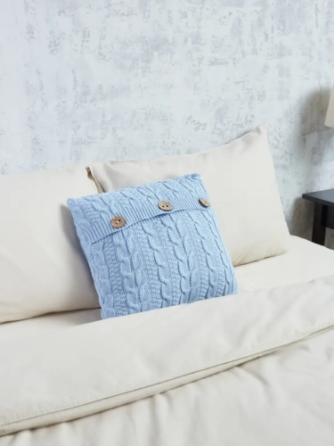 Плед 200x220 на кровать диван покрывало вязаный хлопок 100% фото 9