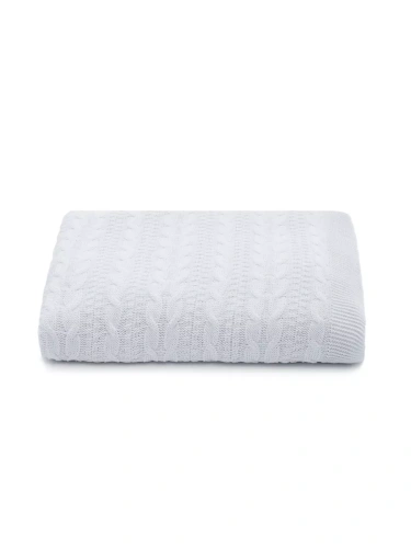 Плед 180x220 на кровать диван покрывало вязаный хлопок 100% фото 7