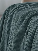 Плед 240х260 на кровать диван покрывало вязаный Хлопок 100 %