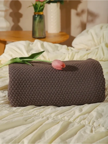 Плед 220х240 на кровать диван покрывало вязаный Хлопок 100 % фото 9