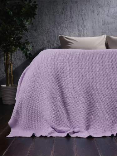 Плед 200х220 на кровать диван покрывало вязаный Хлопок 100 % фото 4