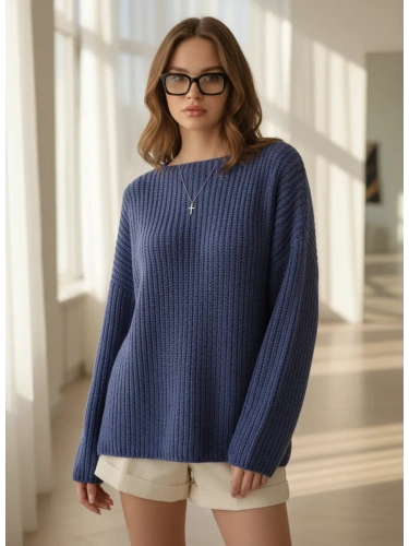 Вязаный свитер оверсайз удлиненный фото 9